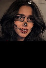 Skeleton makeup look